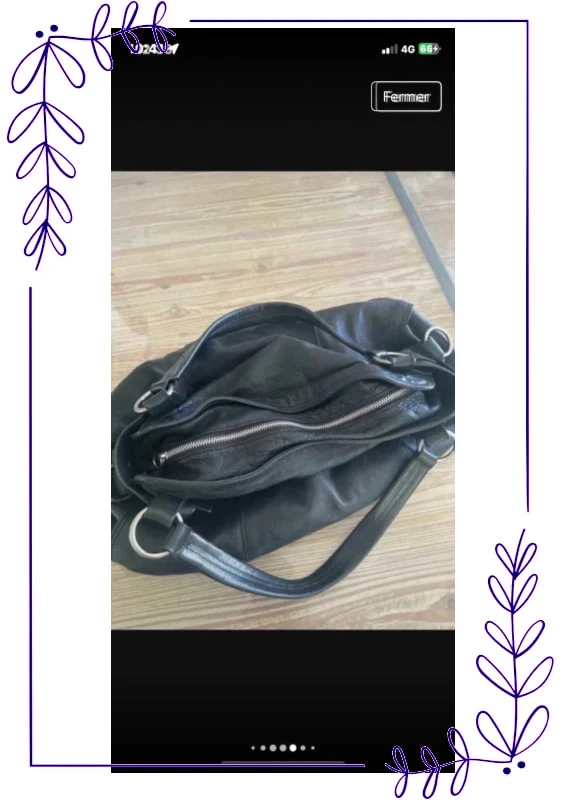 Gran bolso de mano de cuero – photo 7